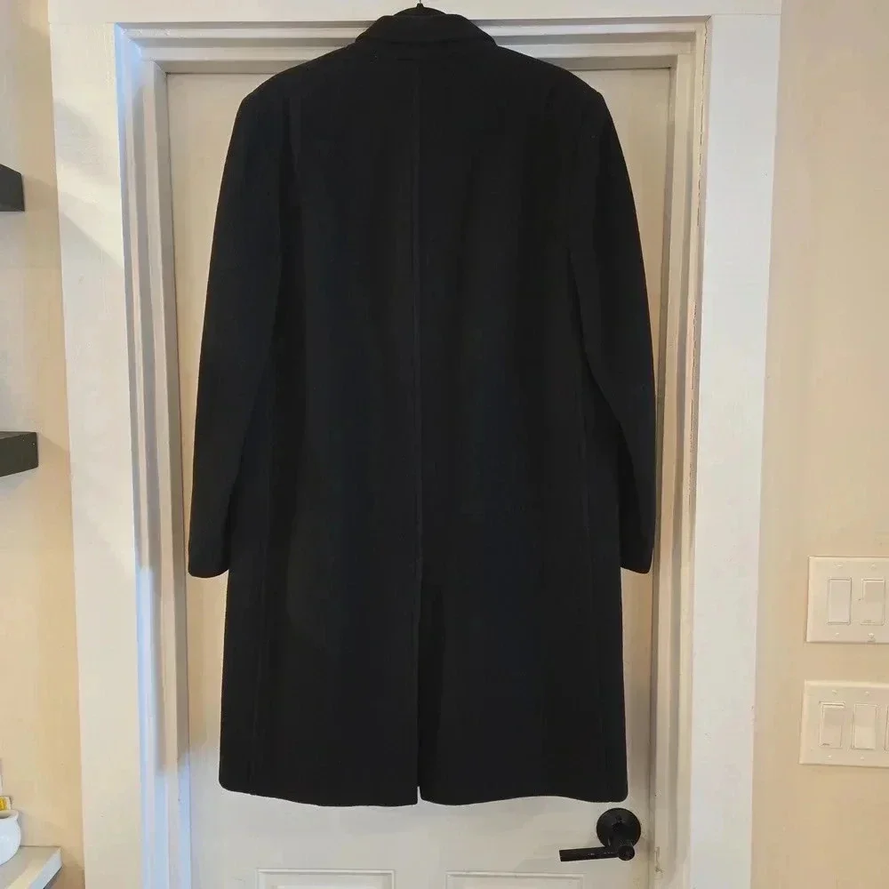 VTG 100% Cashmere USA Union Made Anderson Little Co. Coat Mens Size Large Black